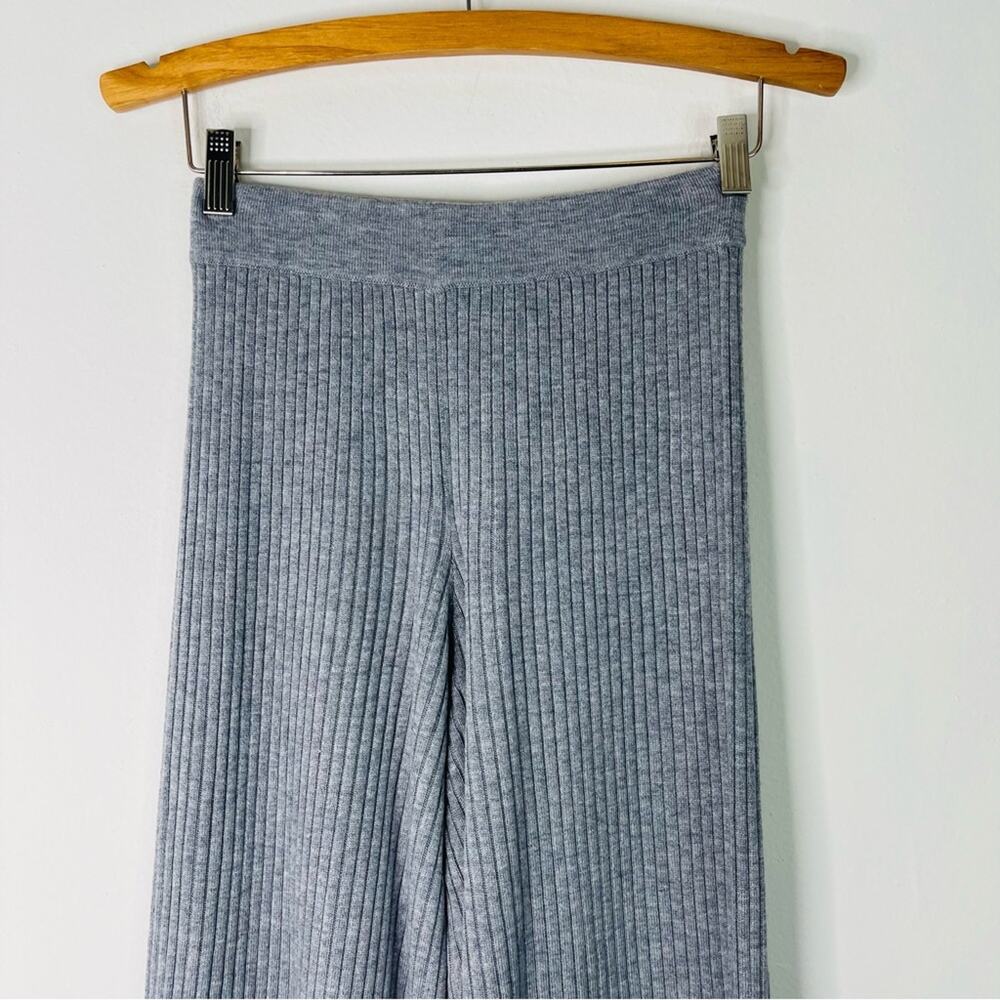 NWT The Drop grey ribbed knit stretchy wide leg Catalina pants XS - Picture 2 of 7